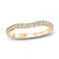 Monique Lhuillier Bliss Diamond Contour Wedding Band 1/3 ct tw Round-cut 18K Yellow Gold