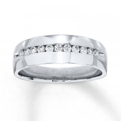 Previously Owned Men's Diamond Band 1/3 ct tw 10K White Gold