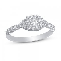 Diamond Ring 3/4 ct tw 10K White Gold