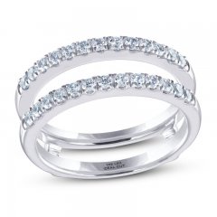 THE LEO Ideal Cut Diamond Enhancer Band 1/2 ct tw 14K White Gold