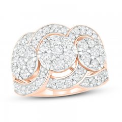 Diamond Fashion Ring 2 ct tw Round-cut 10K Rose Gold