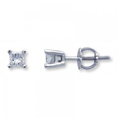 Certified Diamond Earrings 1/3 ct tw Princess-cut 18K Gold