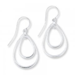 Teardrop Earrings Sterling Silver