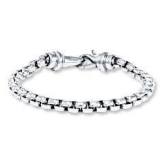 Men's Rolo Link Bracelet Stainless Steel 8.5" Length