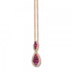 Le Vian Natural Ruby Necklace 1/5 ct tw Diamonds 14K Gold