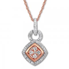 Diamond Necklace 1/5 ct tw 10K Rose Gold