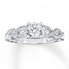 Diamond Engagement Ring 5/8 ct tw Round-cut 14K White Gold