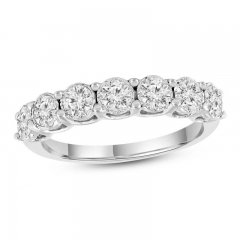 Radiant Reflections Diamond Anniversary Ring 1 ct tw Round-Cut 14K White Gold