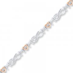 Mom Bracelet 1/10 ct tw Diamonds Sterling Silver/10K Gold