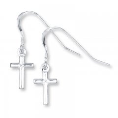 Cross Earrings Sterling Silver