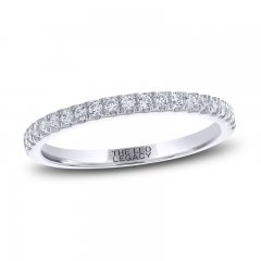 THE LEO Legacy Lab-Created Diamond Wedding Band 1/4 ct tw Round-cut 14K White Gold