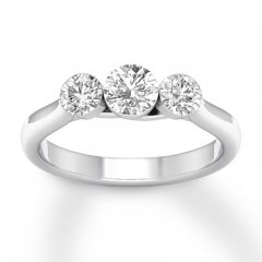 Three-Stone Diamond Ring 1 ct tw 14K White Gold