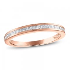 Diamond Wedding Band 1/3 ct tw Princess-cut 14K Rose Gold