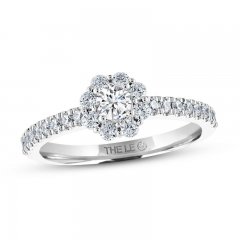 Leo Engagement Ring 1/2 ct tw Round-cut 14K White Gold