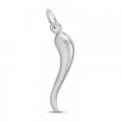 Italian Horn Charm Sterling Silver