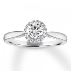 Diamond Engagement Ring 5/8 ct tw Round-cut 14K White Gold