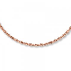 Rope Necklace 14K Rose Gold 18" Length