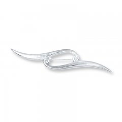 Double Scroll Pin Sterling Silver