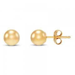 Ball Stud Earrings 14K Yellow Gold 5mm