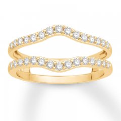 Diamond Enhancer Ring 1/2 ct tw Round-cut 14K Yellow Gold