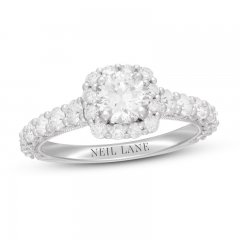 Neil Lane Diamond Engagement Ring 1-5/8 ct tw Round-cut 14K White Gold