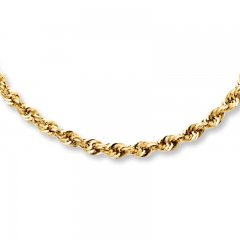 Rope Necklace 14K Yellow Gold 22" Length