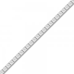 Diamond Bracelet 1/6 ct tw Round-cut Sterling Silver 7.5"