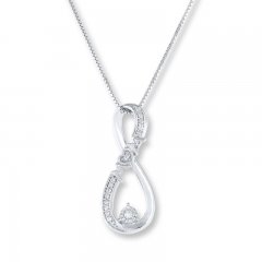 Diamond Mom Necklace 1/10 carat tw 10K White Gold