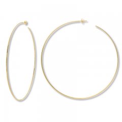 Large Hoop Earrings 14K Yellow Gold