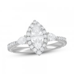 Neil Lane Premiere Diamond Engagement Ring 1-1/3 ct tw Marquise/Pear/Round-Cut 14K White Gold