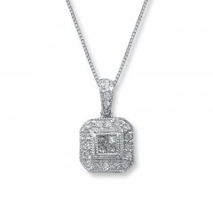 Previously Owned Necklace 1/4 ct tw Diamonds 10K White Gold