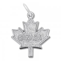 Canada Maple Leaf Charm Sterling Silver