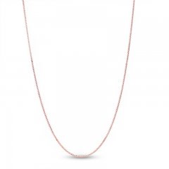 Box Chain Necklace 14K Rose Gold 18"