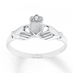 Claddagh Ring 14K White Gold