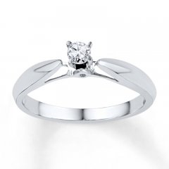 Diamond Promise Ring 1/8 ct tw Round-cut Sterling Silver