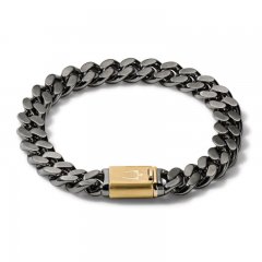 Bulova Chain Link Bracelet Two-Tone Stainless Steel 8.8"