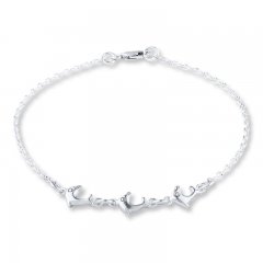 Dolphin Anklet Sterling Silver 9" Length