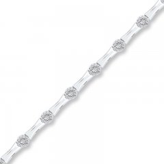 Diamond Bracelet 1/2 ct tw Round-cut Sterling Silver