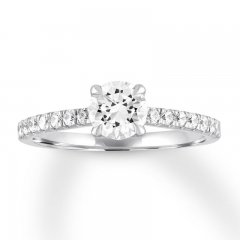 Diamond Engagement Ring 7/8 ct tw Round-cut 14K White Gold