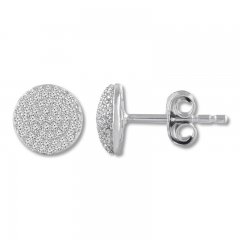 Diamond Earrings 1/5 ct tw Round-cut 10K White Gold