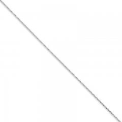 Cable Chain Necklace 14K White Gold 18"