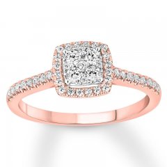 Diamond Engagement Ring 1/2 Carat tw 10K Two-Tone Gold