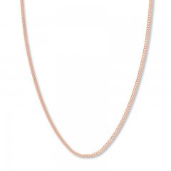 24 Curb Chain Necklace 14K Rose Gold Appx. 2.7mm