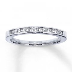 Diamond Wedding Band 1/5 ct tw Princess-cut 14K White Gold