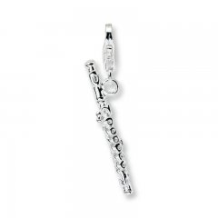 Flute Charm Sterling Silver