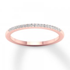 Diamond Wedding Band 1/15 ct tw Round-cut 10K Rose Gold