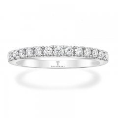 Previously Owned Tolkowsky Wedding Band 1/3 ct tw Diamonds 14K White Gold