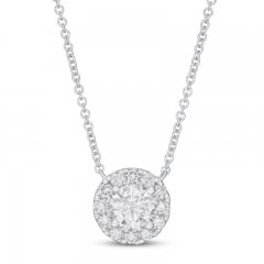 Lab-Created Diamonds by KAY Necklace 1 ct tw 14K White Gold 19"