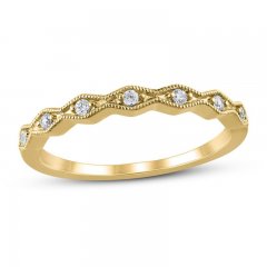 Diamond Anniversary Ring 1/10 ct tw in 10K Yellow Gold