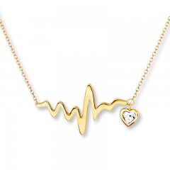 Heartbeat Necklace 14K Yellow Gold